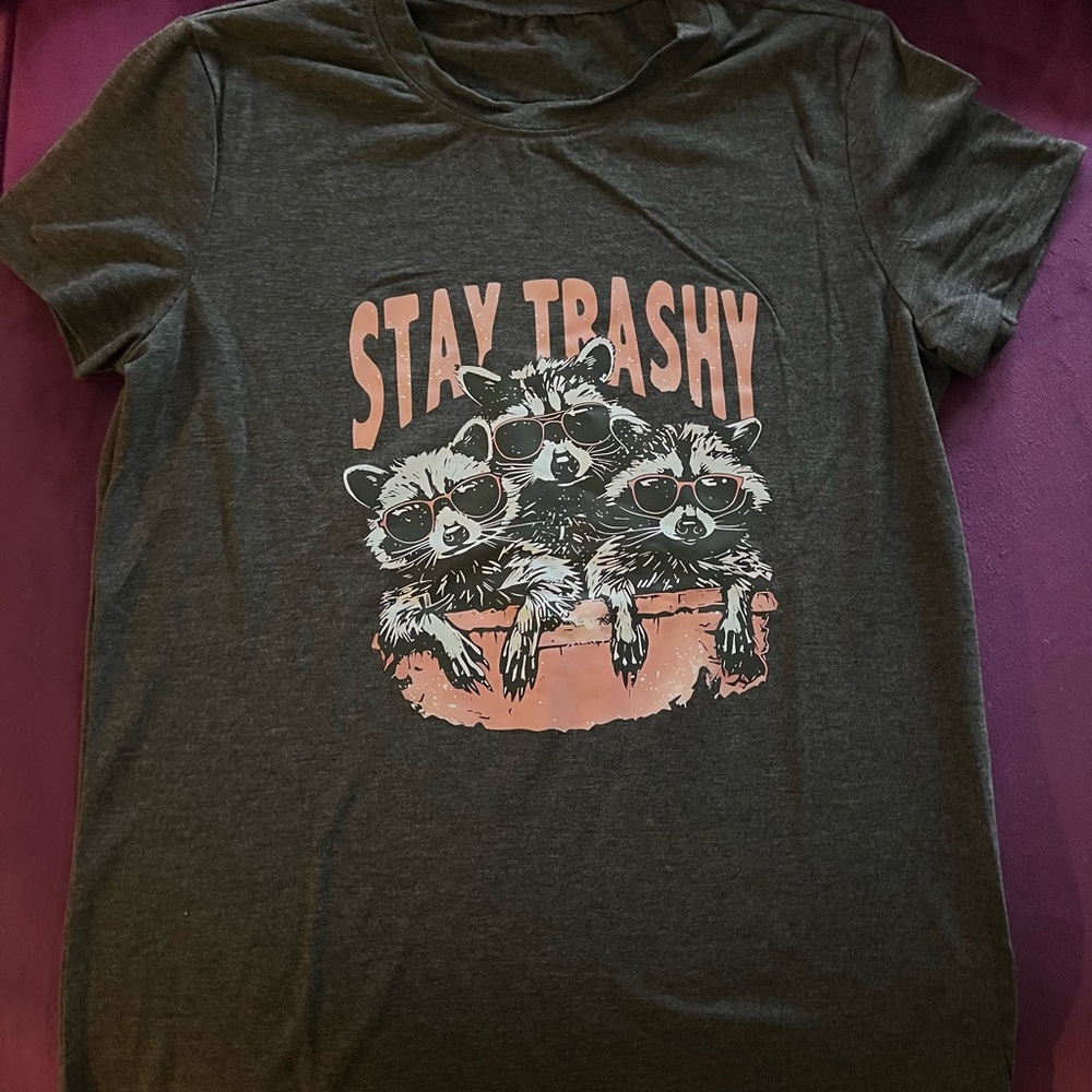 NWOT cute raccoon shirt! - Picture 3 of 3